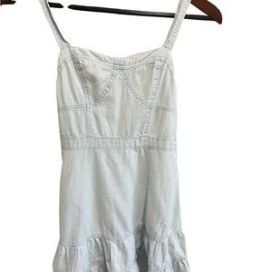 American Eagle Prairie Jean Dress Sz Small Blue Adjustable Strap